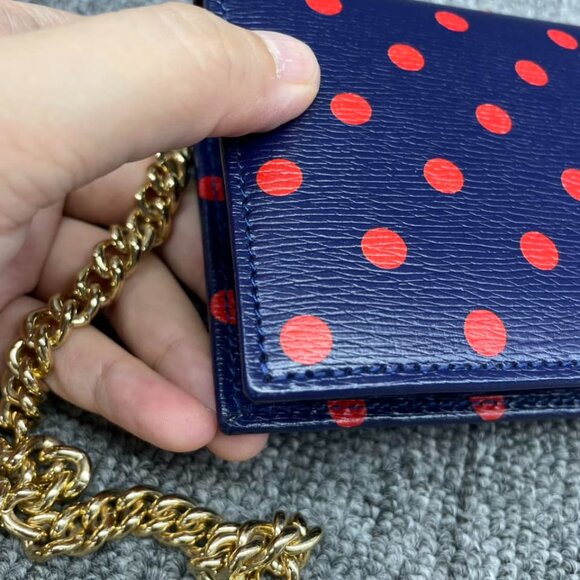 100% Authentic GUCCI Horsebit 1955 Chain Wallet Leather Shoulder Bag - Picture 8 of 13